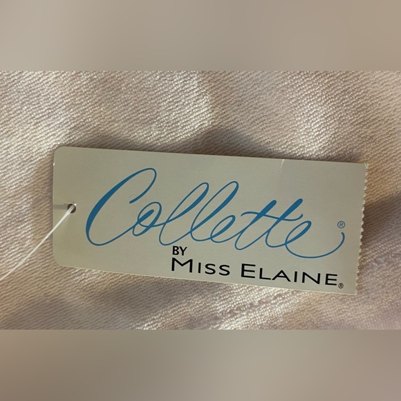 Collette by Miss Elaine Pink Short Sleeve Robe, Sz L, Snap Closure Vintage - Picture 12 of 12